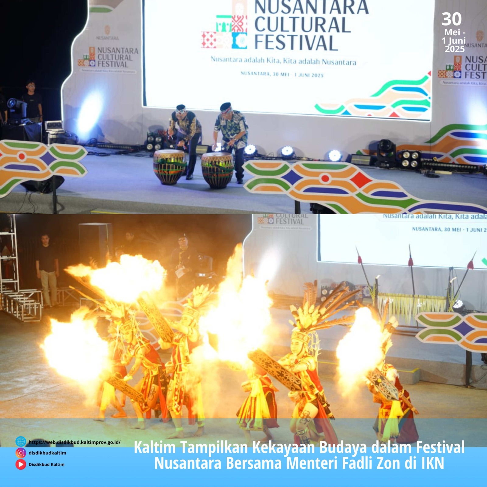 Kaltim Tampilkan Kekayaan Budaya dalam Festival Nusantara Bersama Menteri Fadli Zon di IKN