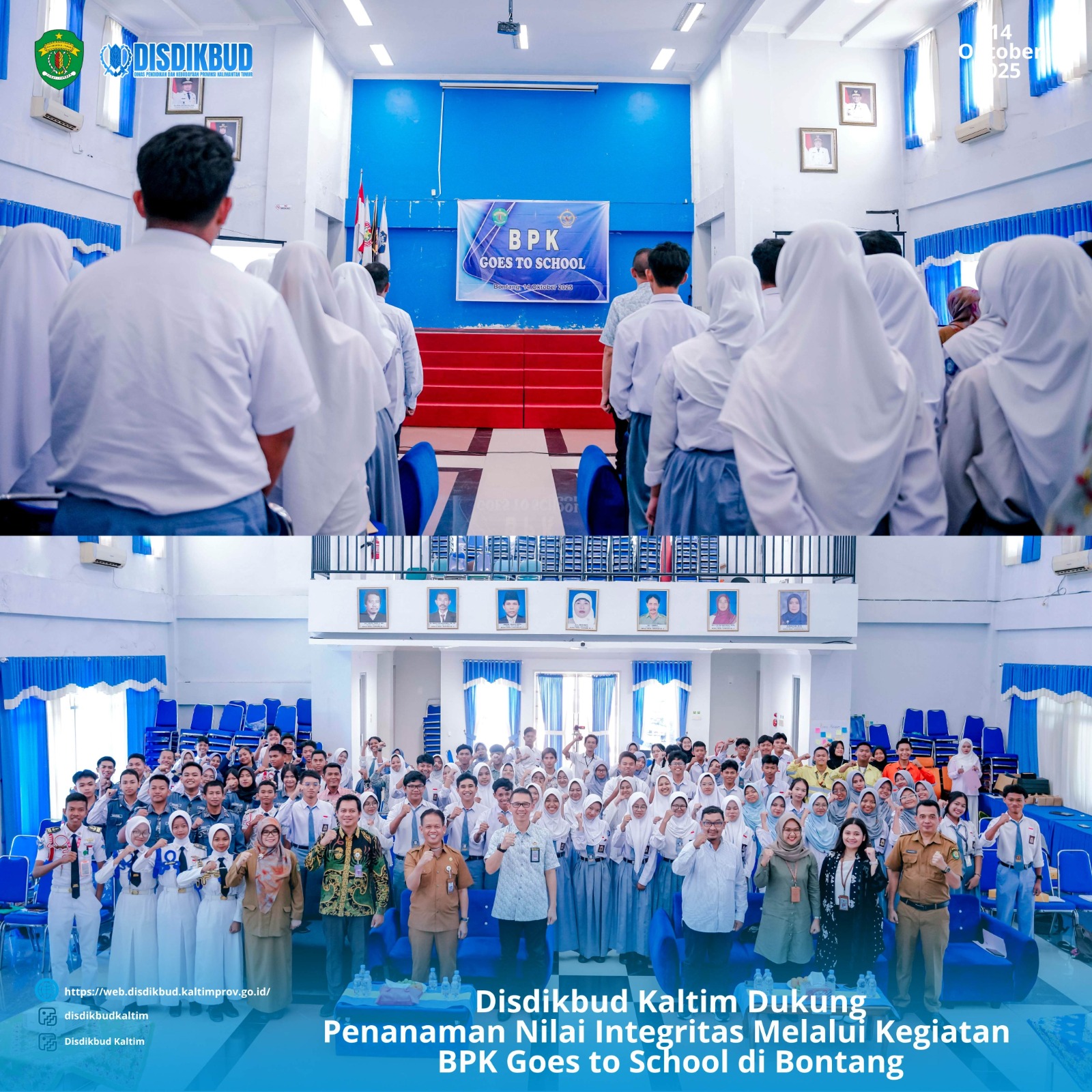Disdikbud Kaltim Dukung Penanaman Nilai Integritas Melalui Kegiatan BPK Goes to School di Bontang