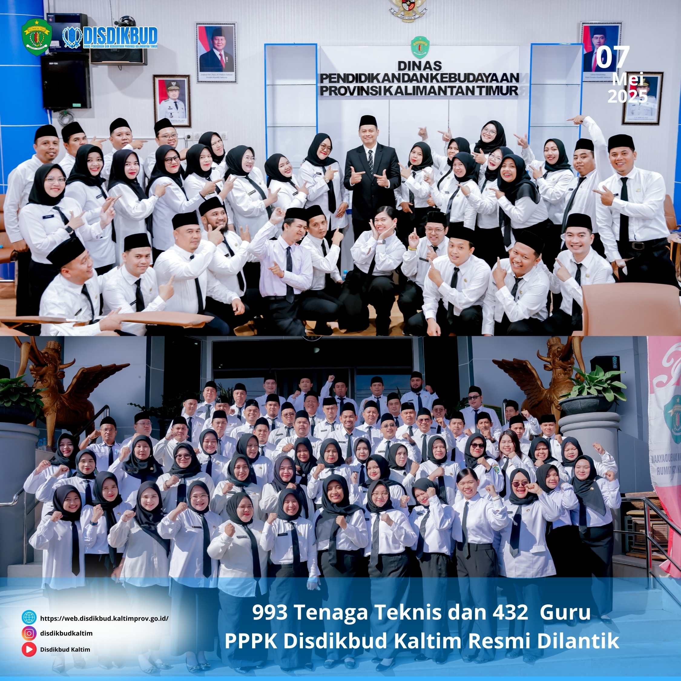 993 Tenaga Teknis dan  432 Guru PPPK Disdikbud Kaltim Resmi Dilantik