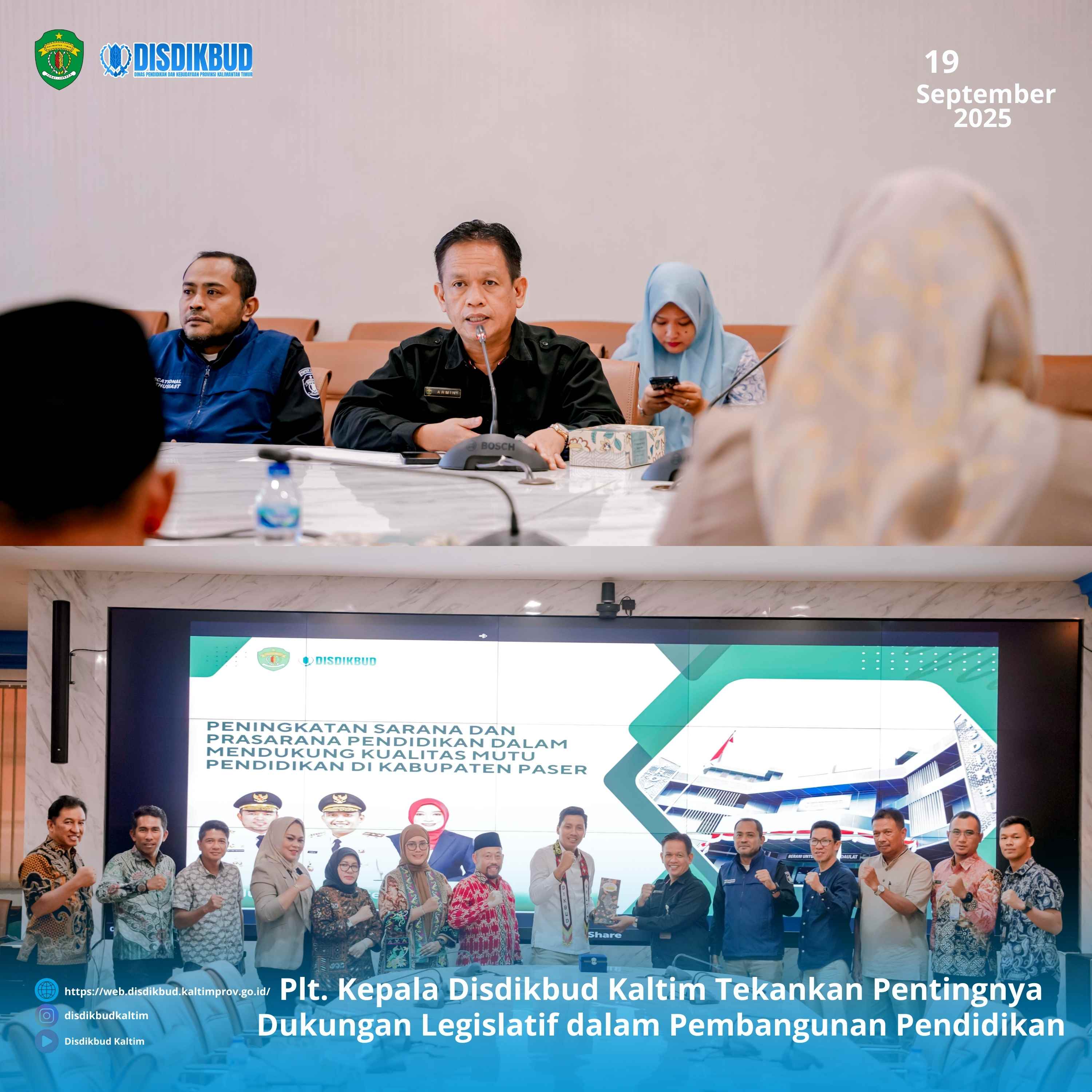 Plt. Kepala Disdikbud Kaltim Tekankan Pentingnya Dukungan Legislatif dalam Pembangunan Pendidikan