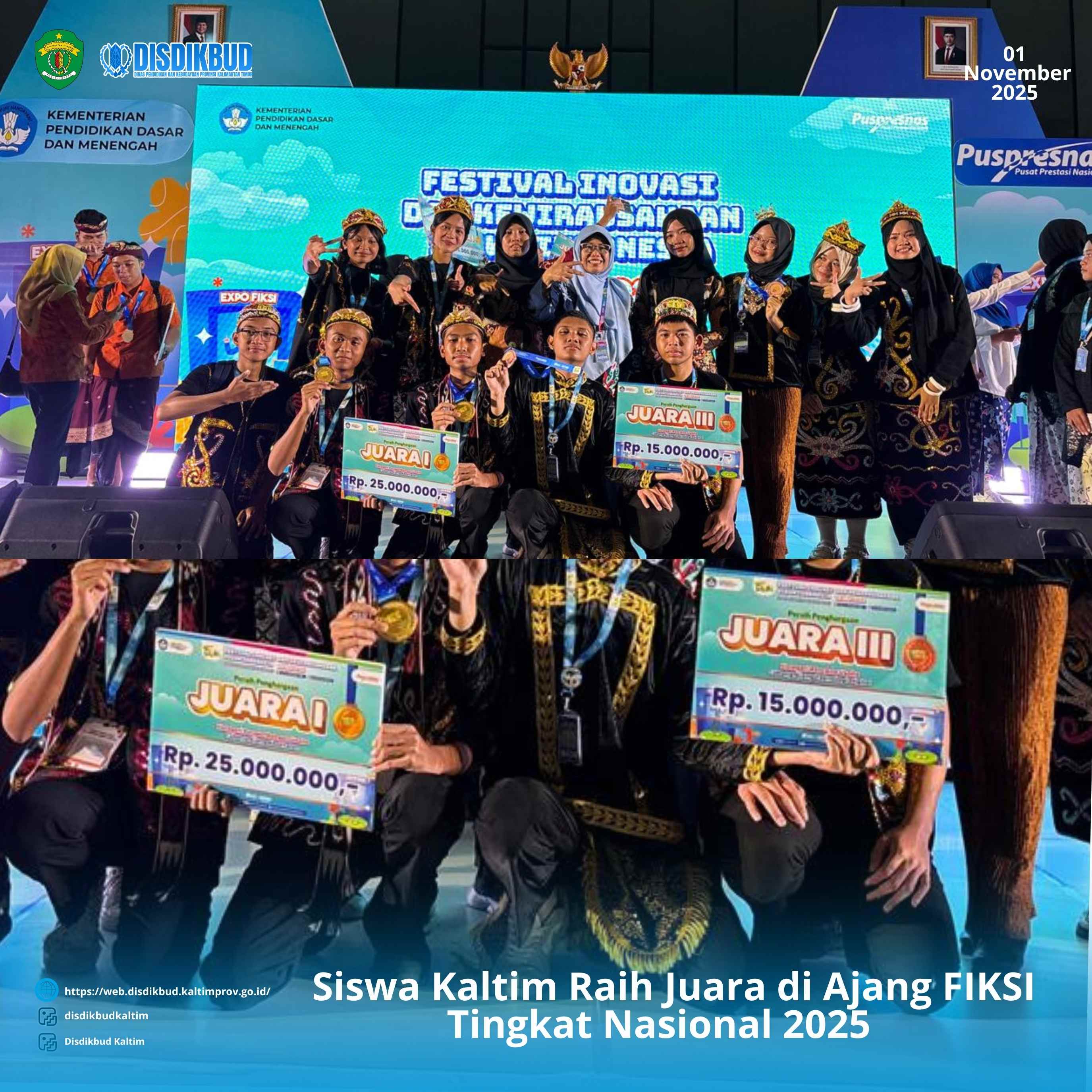 Siswa Kaltim Raih Juara di Ajang FIKSI Tingkat Nasional 2025