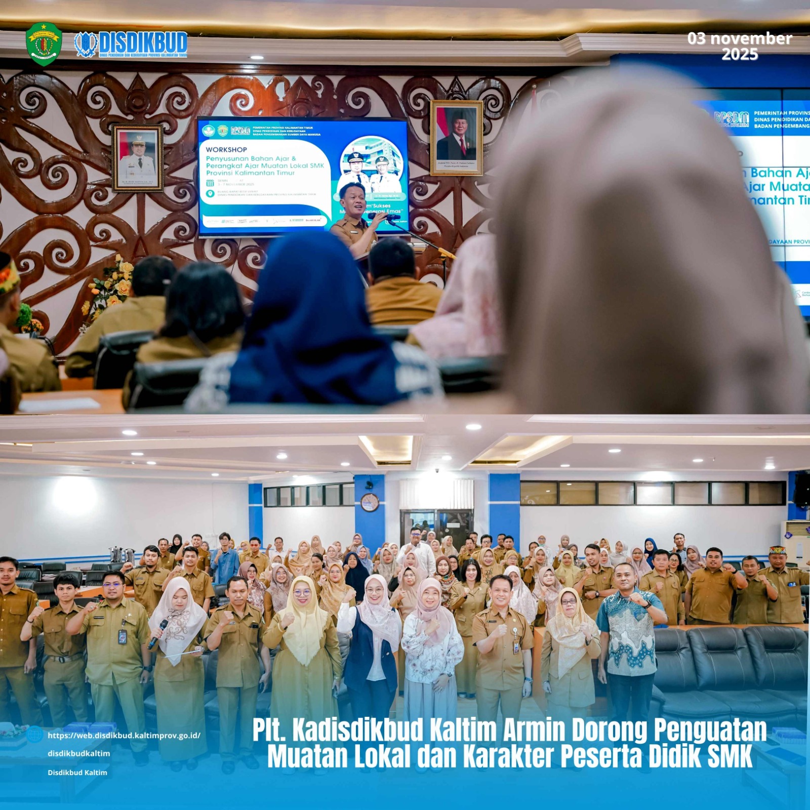 Plt. Kadisdikbud Kaltim Armin Dorong Penguatan Muatan Lokal dan Karakter Peserta Didik SMK