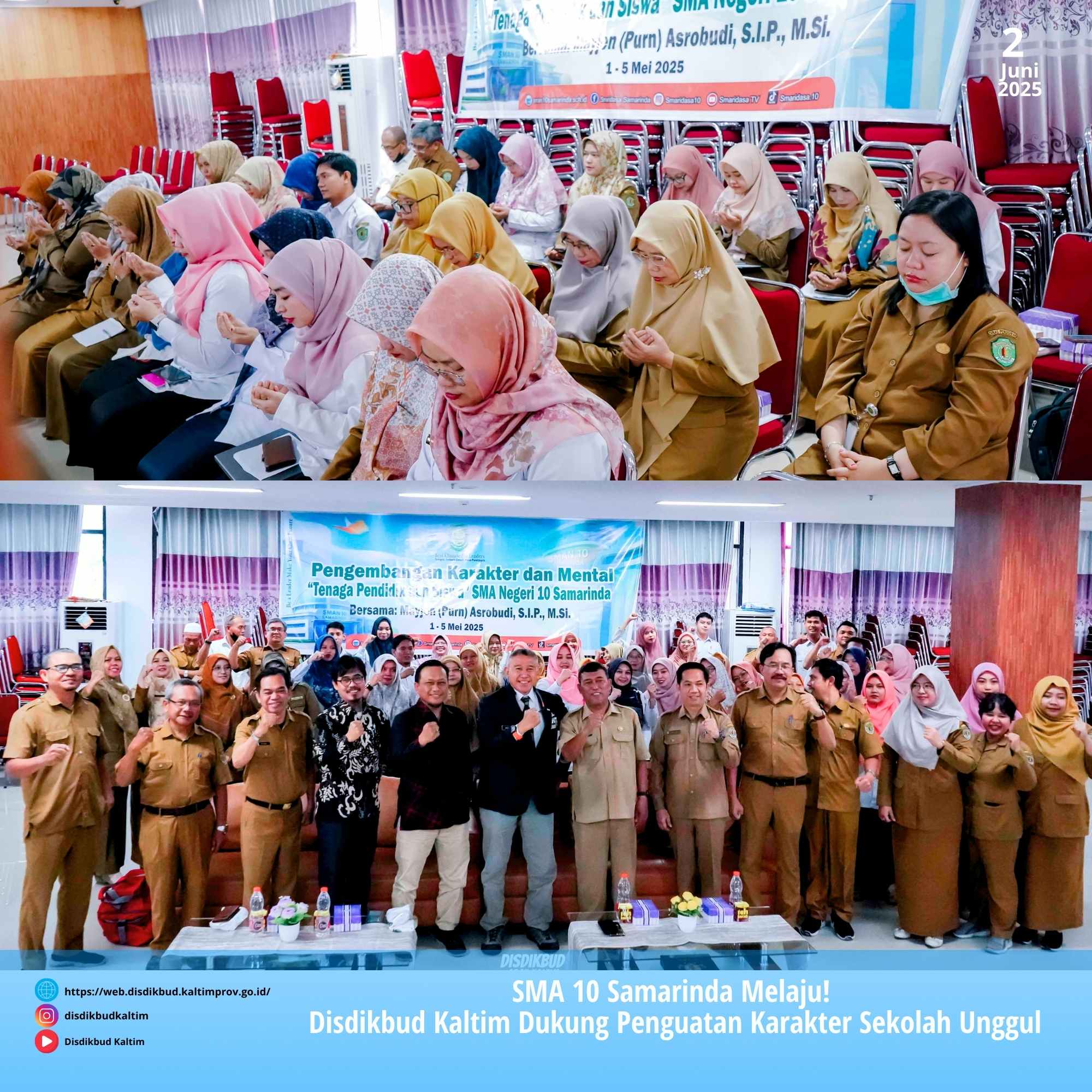 SMA 10 Samarinda Melaju! Disdikbud Kaltim Dukung Penguatan Karakter Sekolah Unggul