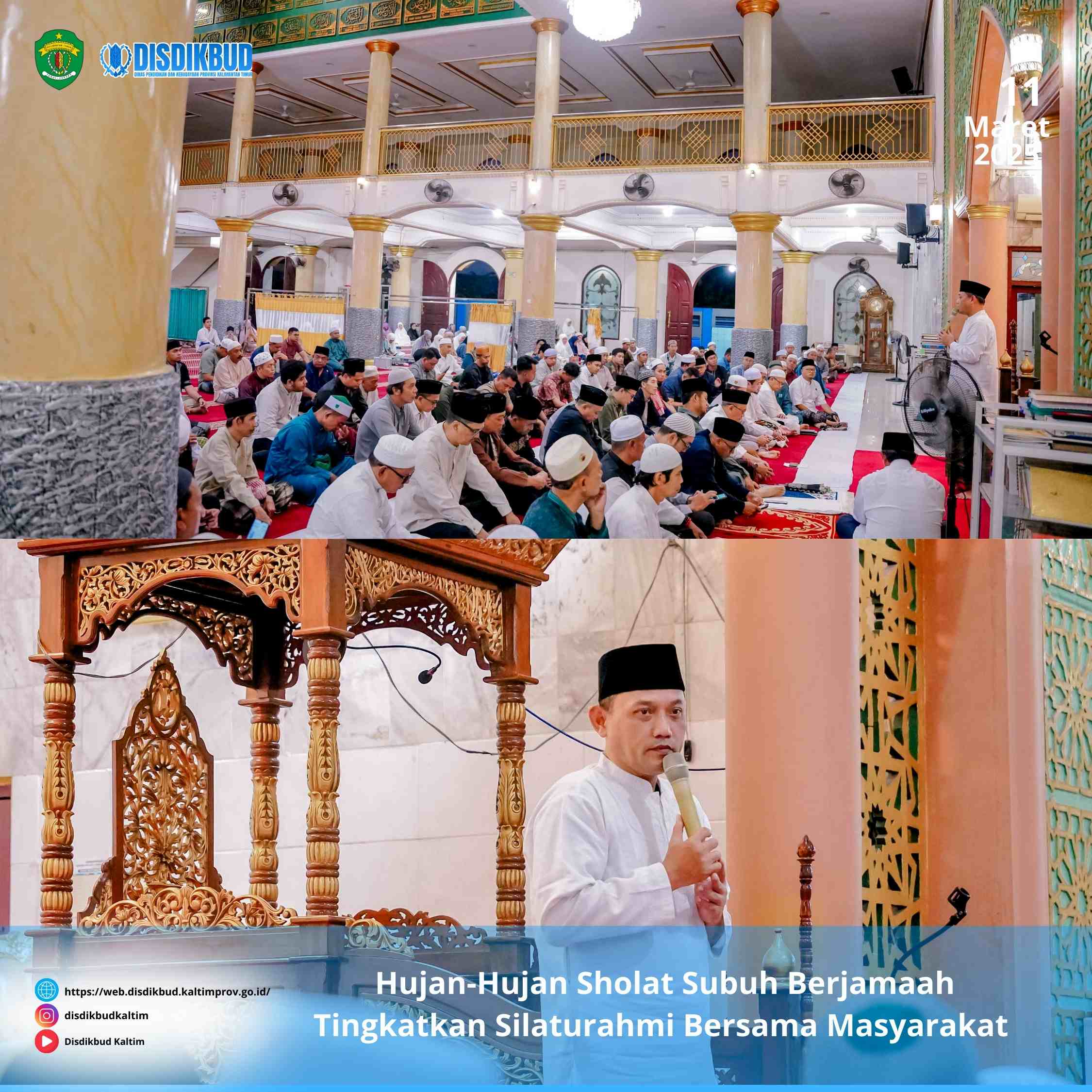 Hujan-Hujan Sholat Subuh Berjamaah Tingkatkan Silaturahmi Bersama Masyarakat