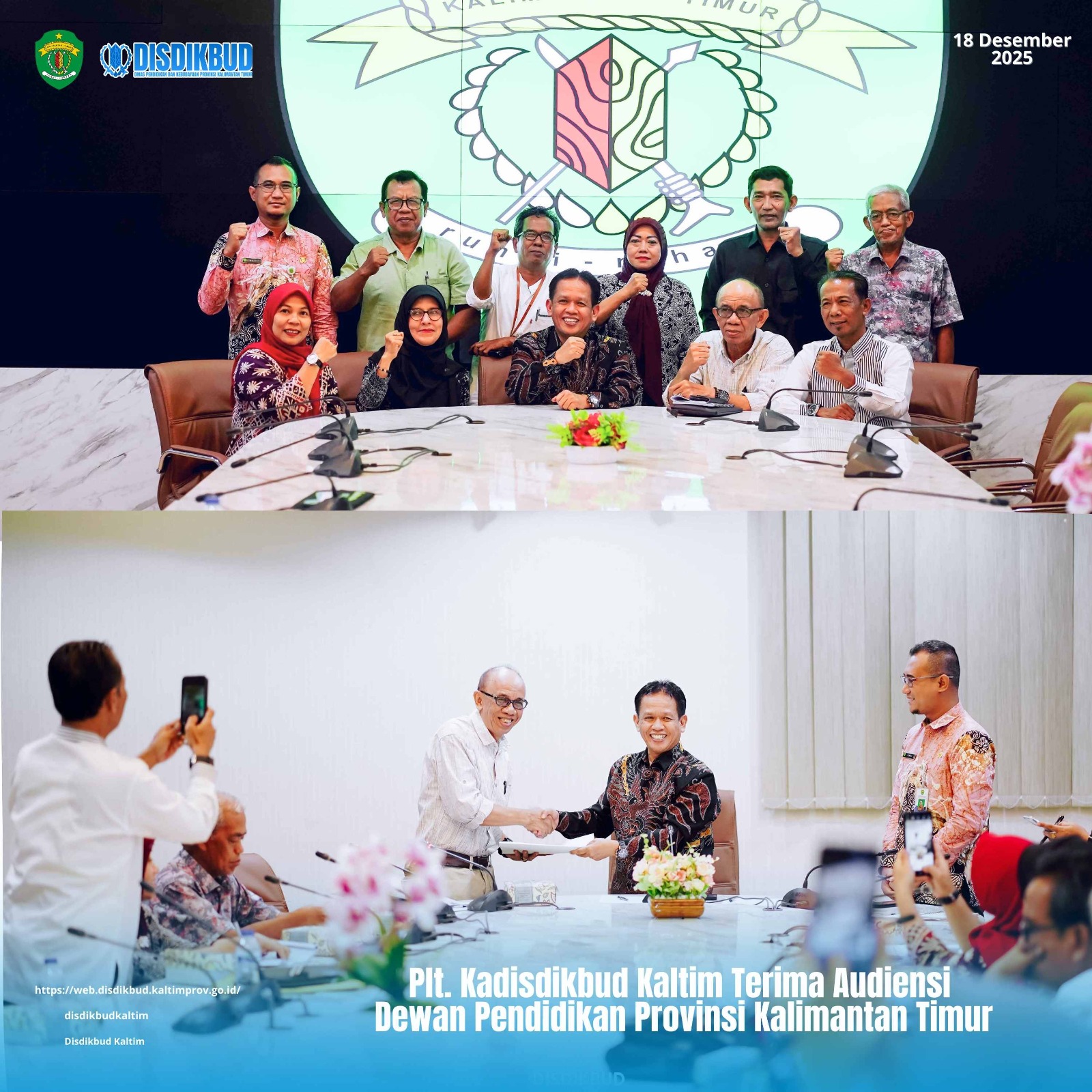 Plt. Kadisdikbud Kaltim Terima Audiensi Dewan Pendidikan Provinsi Kalimantan Timu