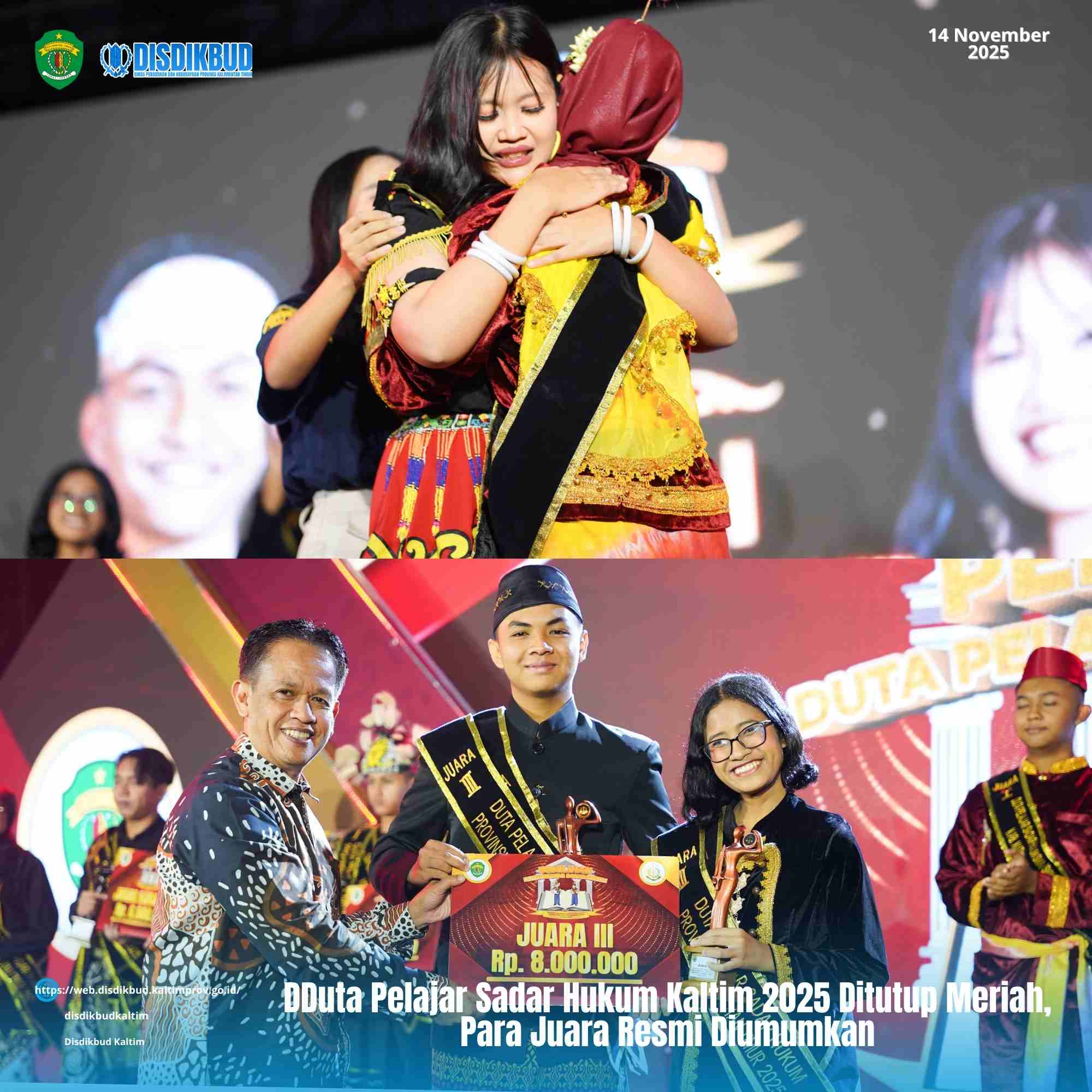 Duta Pelajar Sadar Hukum Kaltim 2025 Ditutup Meriah, Para Juara Resmi Diumumkan
