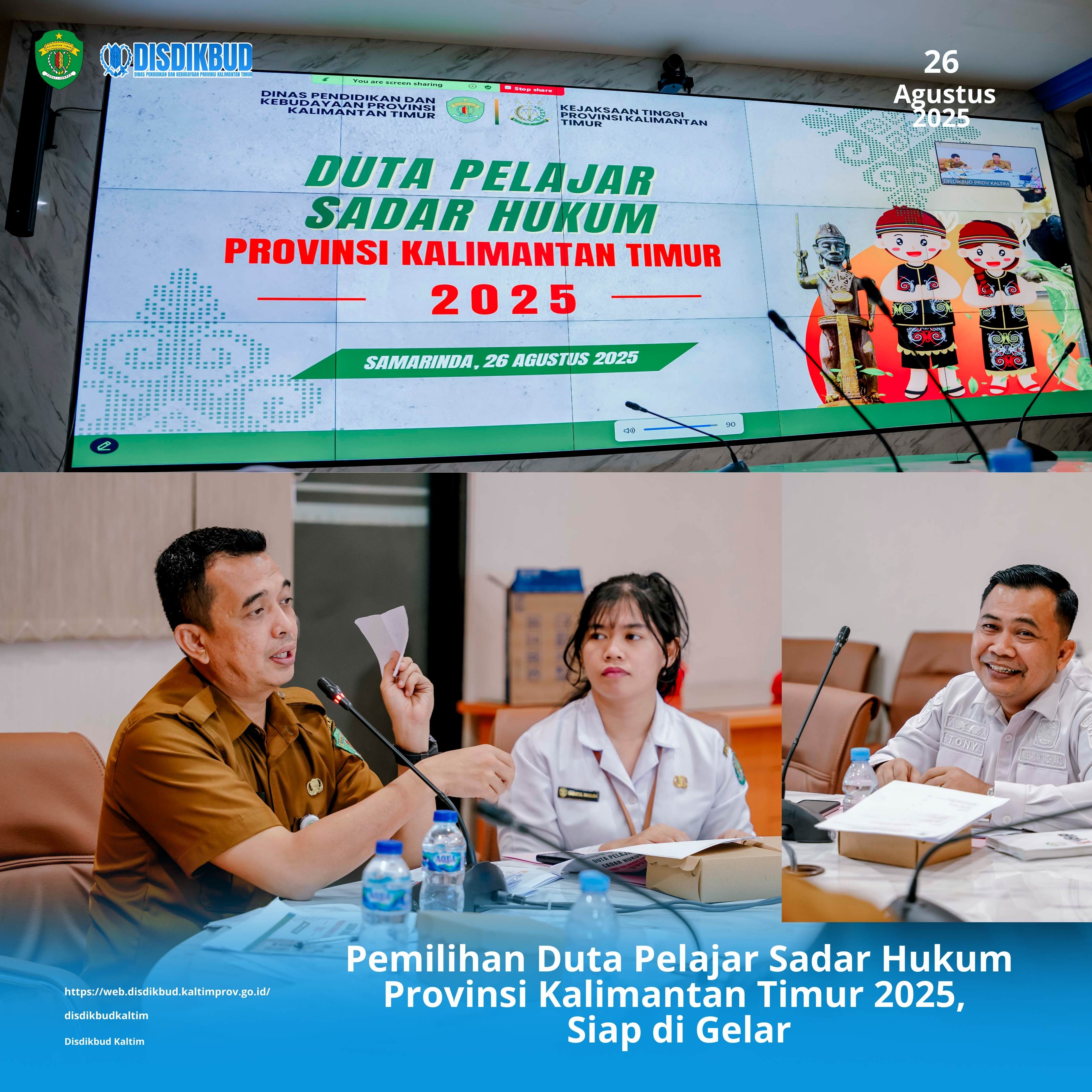 PEMILIHAN DUTA PELAJAR SADAR HUKUM PROVINSI KALIMANTAN TIMUR 2025 SIAP DIGELAR