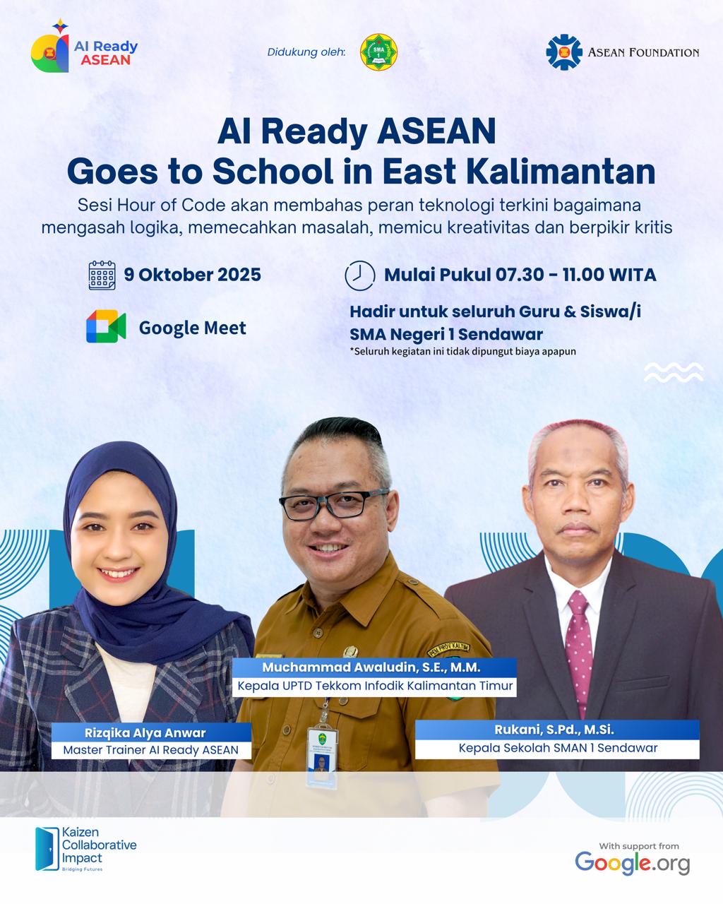 AI Ready ASEAN Goes To SMAN 1 Sendawar
