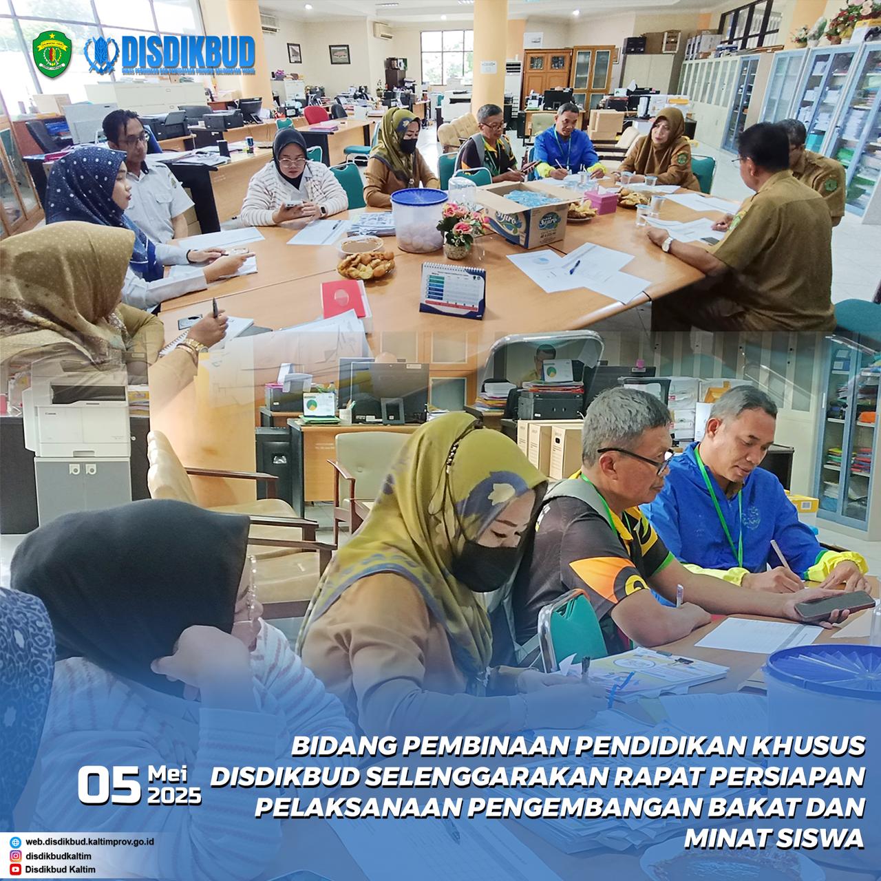 Bidang Pembinaan Pendidikan Khusus Disdikbud Selenggarakan Rapat Persiapan Pelaksanaan Pengembangan Minat dan Bakat Siswa