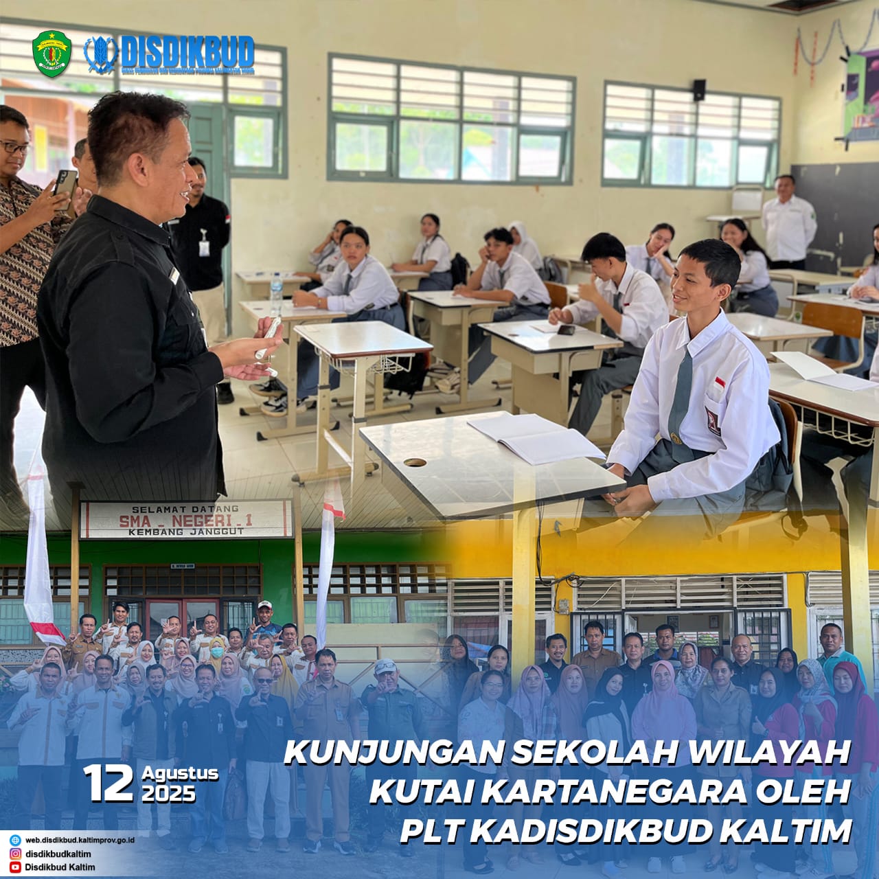 Kunjungan Sekolah ke Wilayah Kukar oleh Plt Kadisdikbud