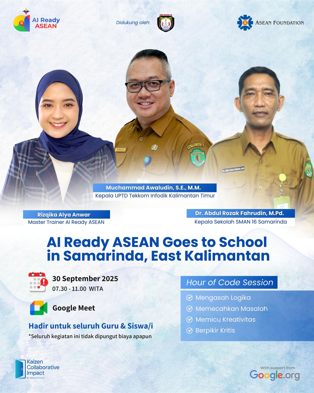 Program AI Ready ASEAN Kaltim Diawali oleh SMAN 16 Samarinda