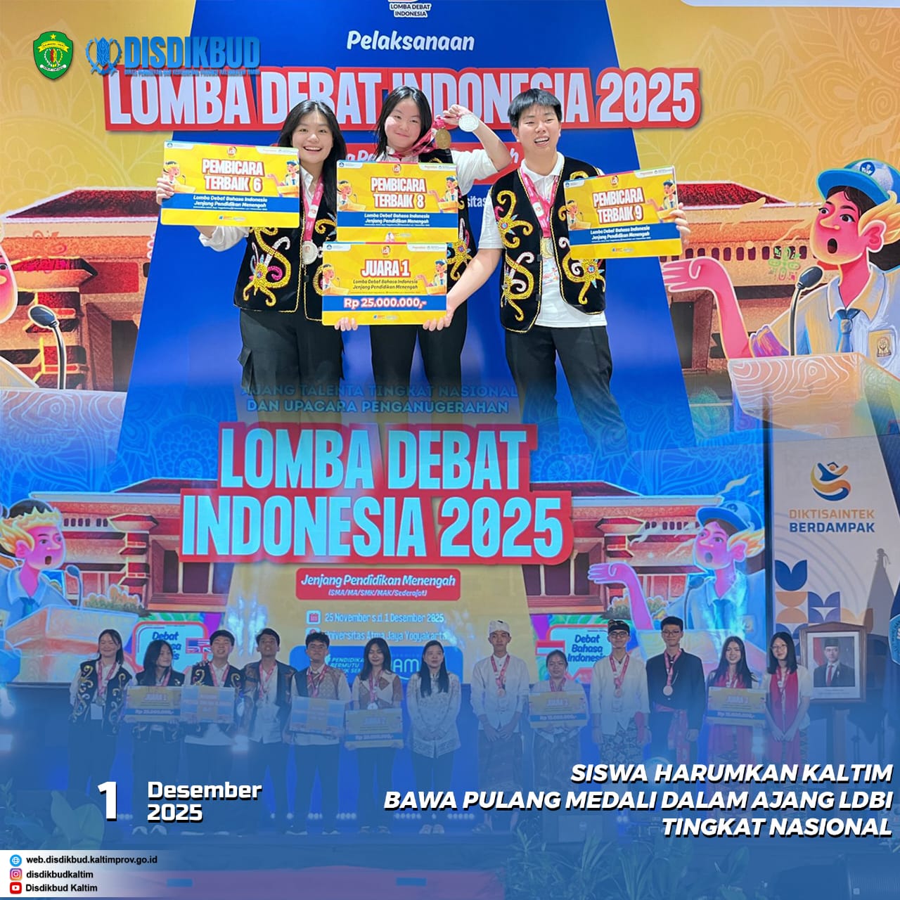 Siswa Harumkan Kaltim, Bawa Pulang Medali dalam Ajang LDBI Tingkat Nasional