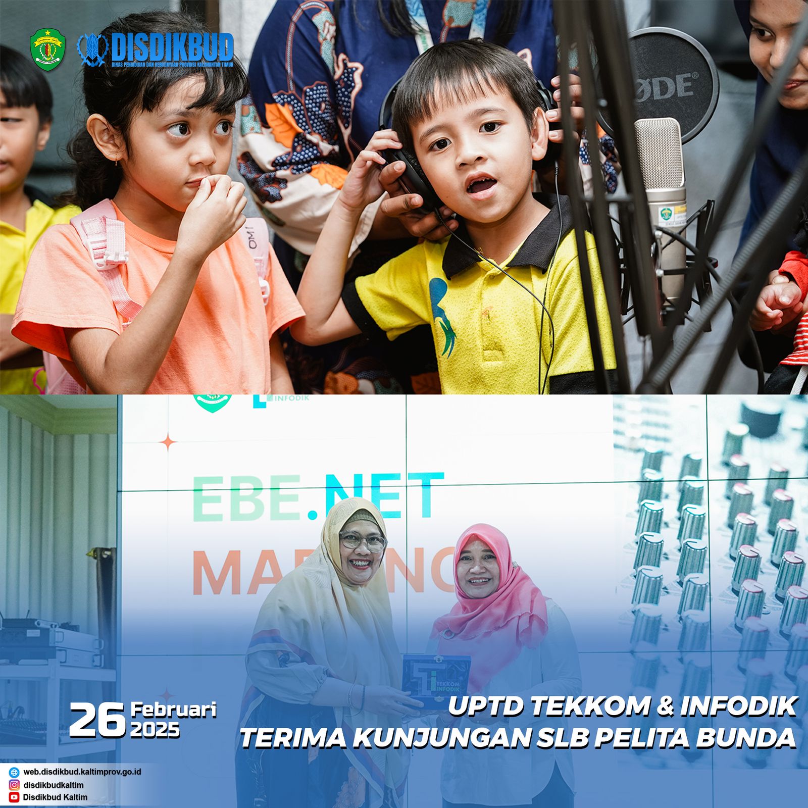 UPTD Tekkom dan Infodik Terima Kunjungan SLB Pelita Bunda