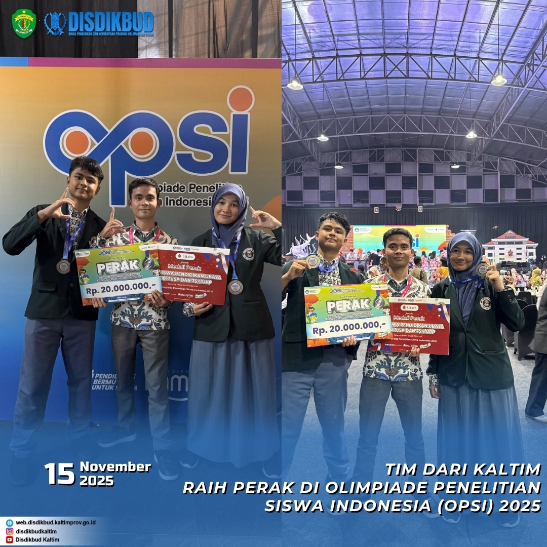 Tim Kalimantan Timur Raih Medali Perak pada Olimpiade Penelitian Siswa Indonesia (OPSI) 2025