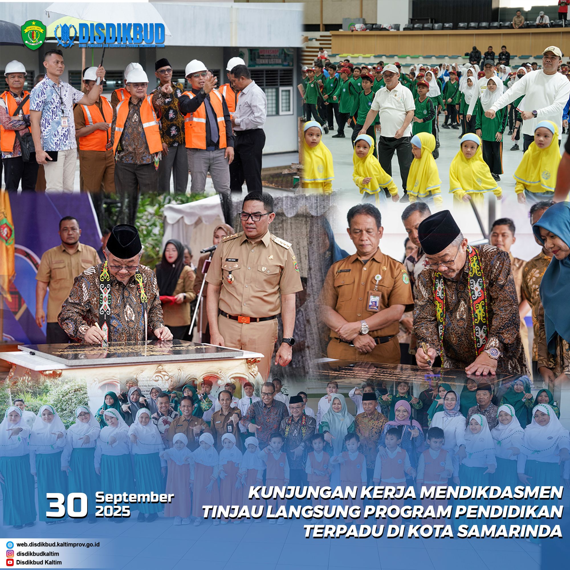 Kunjungan Kerja Mendikdasmen, Tinjau Revitalisasi dan Resmikan Sekolah Terpadu Samarinda