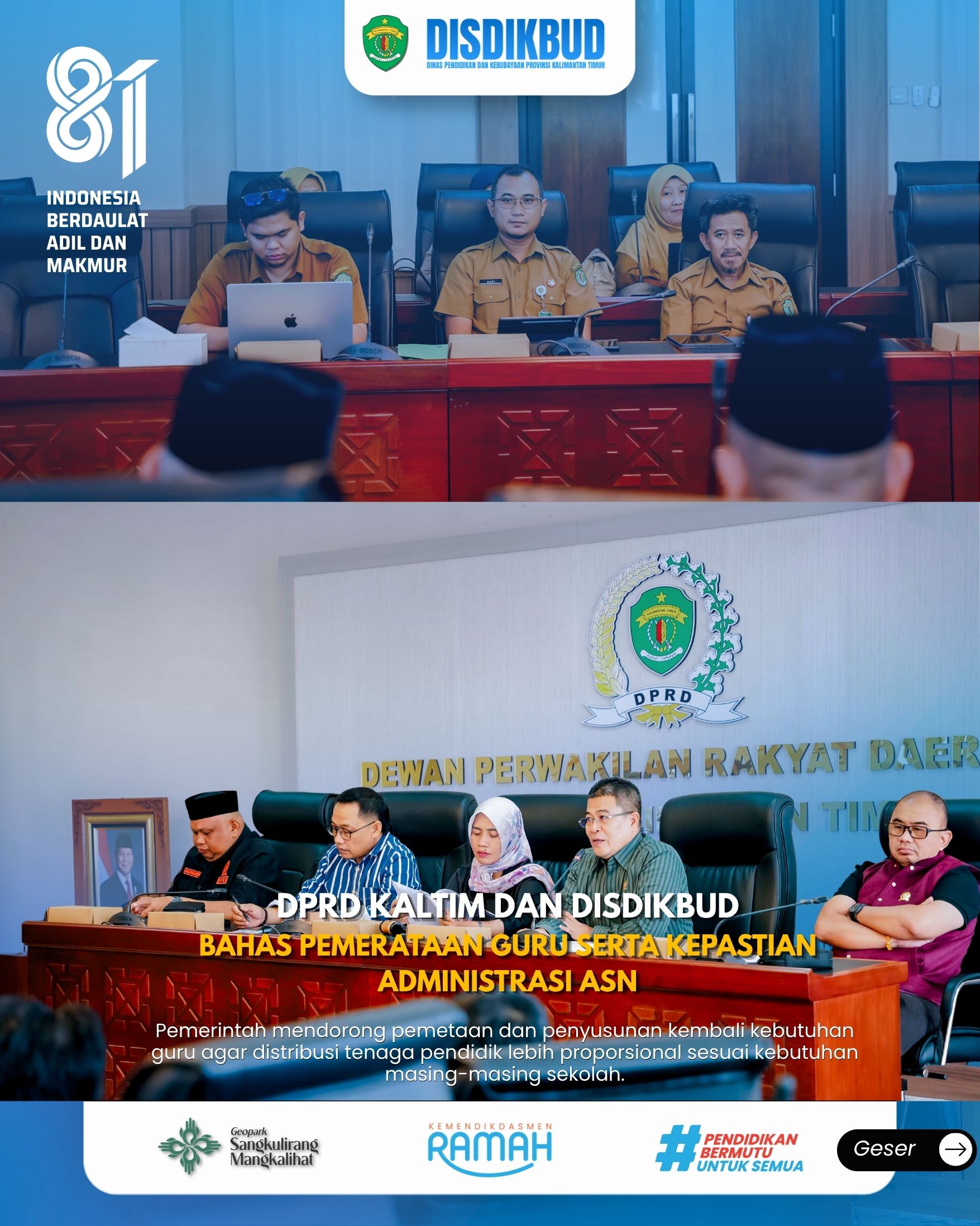 DPRD Kaltim dan Disdikbud Kaltim Bahas Pemerataan Guru serta Kepastian Administrasi ASN