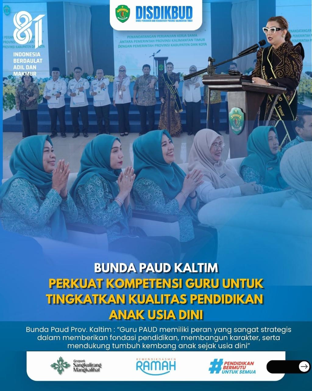 Bunda Paud Kaltim : Perkuat Kompetensi Guru untuk Tingkatkan Kualitas Pendidikan Anak Usia Dini