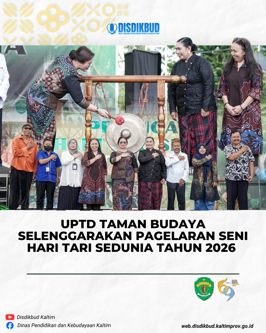 UPTD Taman Budaya Selenggarakan Pagelaran Hari Tari Sedunia