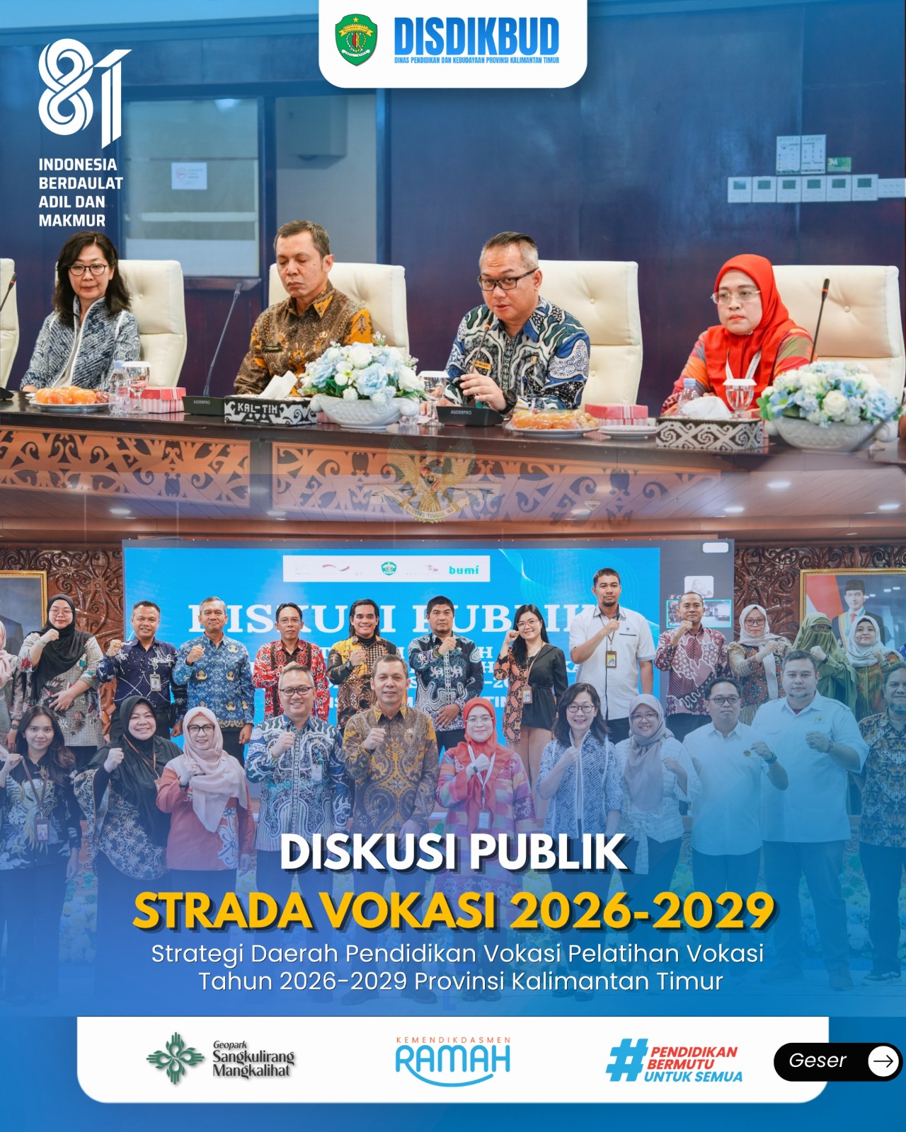 Diskusi Publik Strada Vokasi 2026-2029