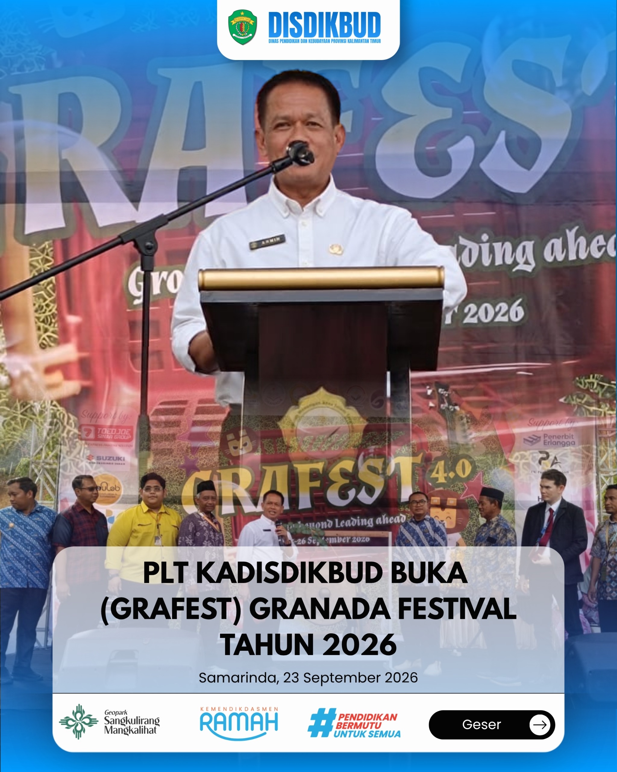 Plt Kadisdikbud Buka (Grafest) Granada Festival Tahun 2026