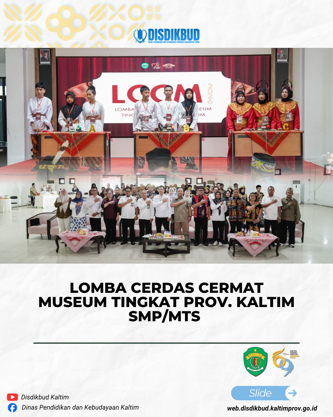 Disdikbud Kaltim Gelar Lomba Cerdas Cermat Museum 2026, Perkuat Karakter Pelajar Melalui Sejarah dan Budaya