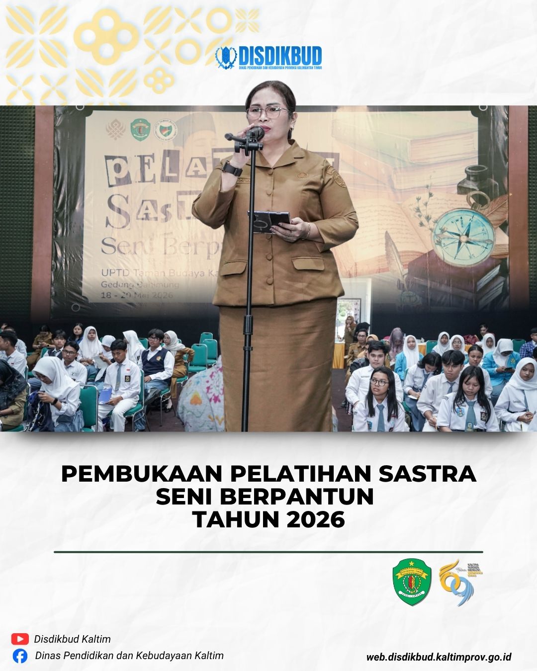Pembukaan Pelatihan Sastra Seni Berpantun Tahun 2026